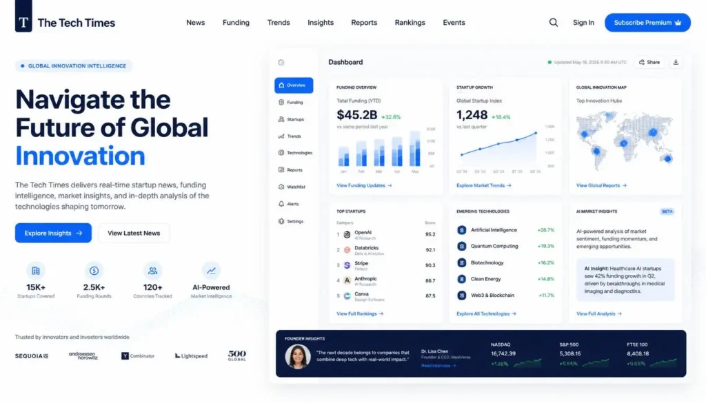 The Tech Times Startup News